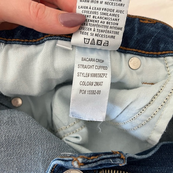 Hudson Jeans Bacara Crop Straight Cuffed Jeans - Picture 6 of 8